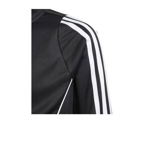 Adidas Performance Junior voetbal trainingsjack TIRO 24 zwart wit Sportvest Jongens Meisjes Polyester Opstaande kraag 176