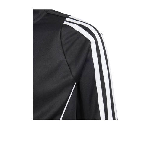 Adidas Performance voetbal trainingsjack TIRO 24 zwart wit Sportvest Jongens Meisjes Gerecycled polyester Opstaande kraag 176