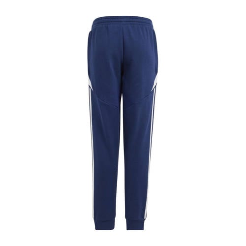 Adidas Performance Junior voertbalbroek TIRO 24 donkerblauw wit Sportbroek Jongens Meisjes Katoen 140