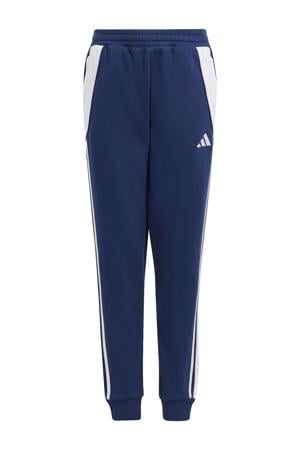 Junior voetbalbroek Tiro 24 donkerblauw/wit
