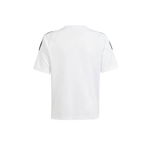 Adidas Perfor ce voetbalshirt wit zwart Sport t-shirt Gerecycled polyester Ronde hals 176