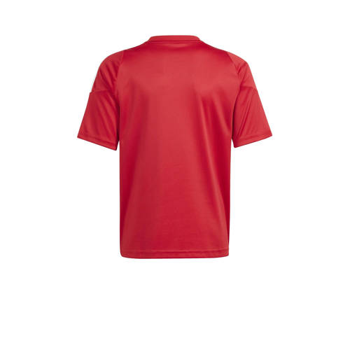 Adidas Perfor ce voetbalshirt TIRO 24 rood wit Sport t-shirt Gerecycled polyester Ronde hals 140