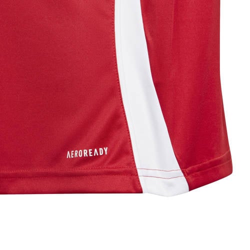 Adidas Performance Junior voetbalshirt Tiro rood wit Sport t-shirt Jongens Meisjes Polyester Ronde hals 140