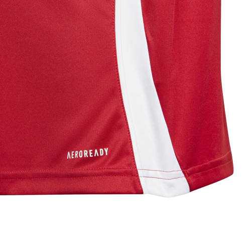 Adidas Performance voetbalshirt TIRO 24 rood wit Sport t-shirt Jongens Meisjes Gerecycled polyester Ronde hals 140