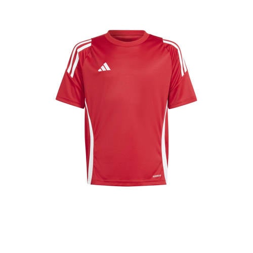 adidas Performance voetbalshirt TIRO 24 rood/wit Sport t-shirt Jongens/Meisjes Polyester Ronde hals
