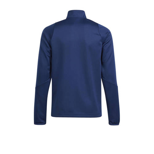 Adidas Perfor ce voetbalsweater TIRO 24 donkerblauw wit Sportsweater Gerecycled polyester Opstaande kraag 128