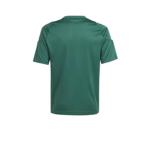 Adidas Perfor ce voetbalshirt donkergroen wit Sport t-shirt Polyester Ronde hals 176
