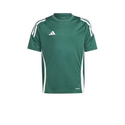 adidas Performance voetbalshirt donkergroen/wit Sport t-shirt Jongens/Meisjes Polyester Ronde hals