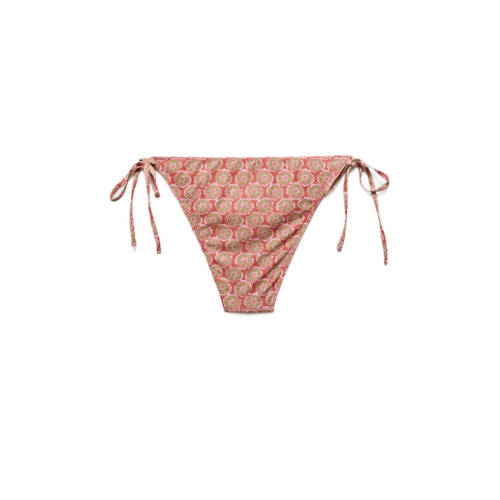 Mango Kids gesmockte triangel bikini oranje roze Meisjes Polyester All over print 152(XXS)