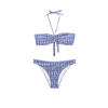 Mango Kids bandeau bikini blauw/wit