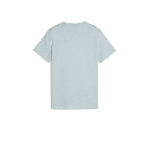 Puma T-shirt Power Graphic lichtblauw Katoen Ronde hals 128
