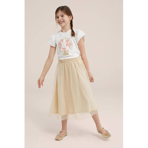 WE Fashion rok goud Meisjes Polyester Effen 92 | Rok van