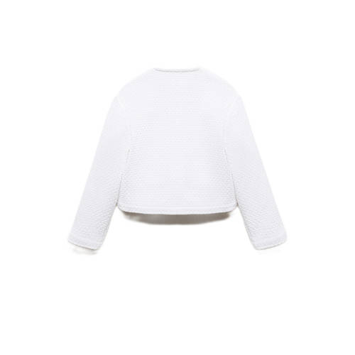 Mango Kids vest wit Meisjes Katoen Ronde hals Effen 116