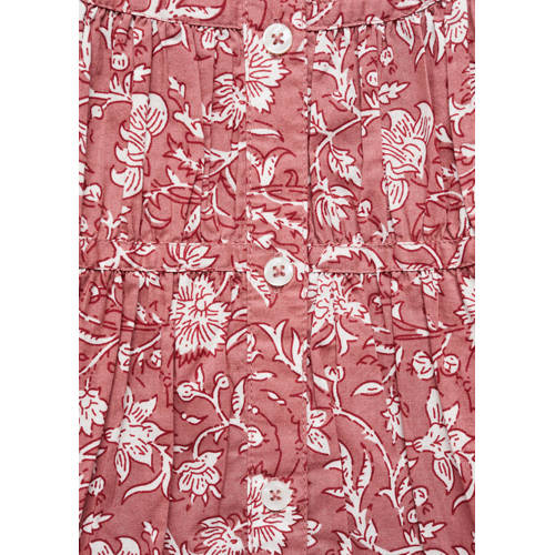 Mango Kids jurk met all over print roze Meisjes Katoen Ronde hals All over print 116