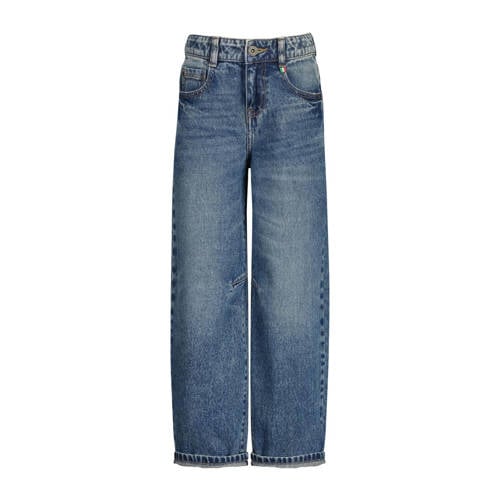 Vingino loose fit jeans Valente indigo blue Blauw Jongens/Meisjes Denim