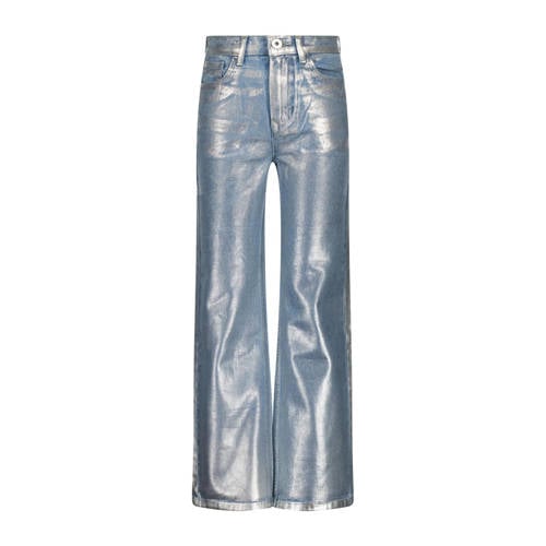 Vingino metallic wide leg jeans Cato Metallic metallic denim Blauw Effen - 104