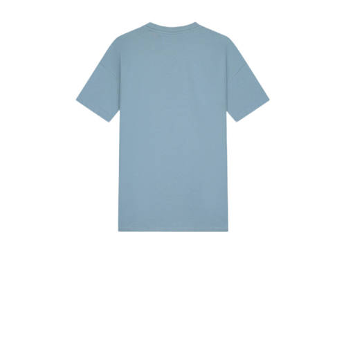NIK&NIK T-shirt Minimal middenblauw Jongens Katoen Ronde hals Effen 164