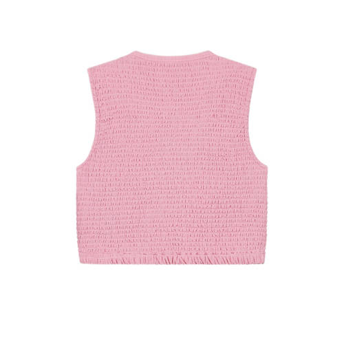 NIK&NIK crop top zoetroze Meisjes Polyester Ronde hals Effen 140