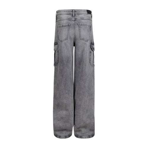 Shoeby straight fit jeans grijs Meisjes Denim Effen 158