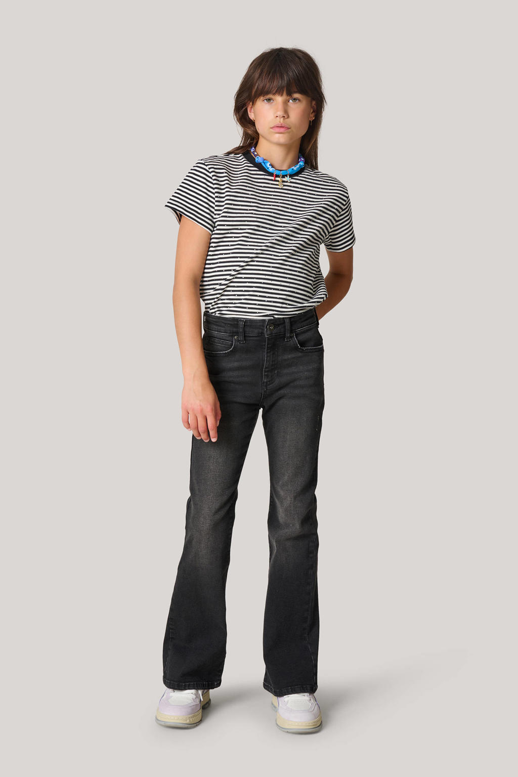 Shoeby high waist flared jeans zwart