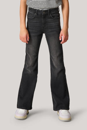 high waist flared jeans zwart
