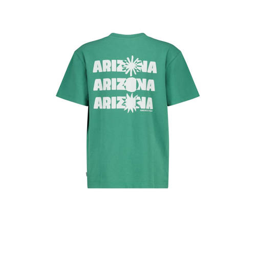 America Today T-shirt met backprint zeegroen Jongens Katoen Ronde hals 134 140