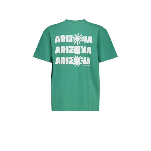 America Today T-shirt met backprint zeegroen Jongens Katoen Ronde hals 134 140