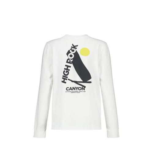 America Today longsleeve met backprint wit Jongens Katoen Ronde hals Backprint 134 140