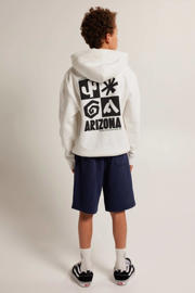 thumbnail: Blauwe jongens America Today sweatshort van katoen met elastische tailleband met koord en backprint