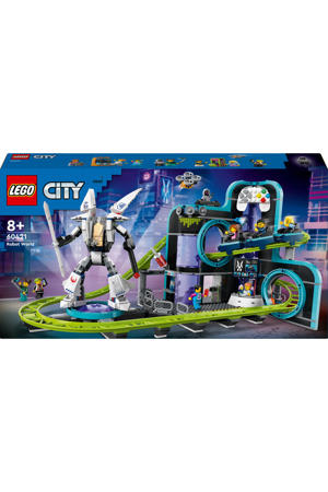 Achtbaan in Robotwereld Pretpark en Robot Speelgoed voor Kinderen 60421 