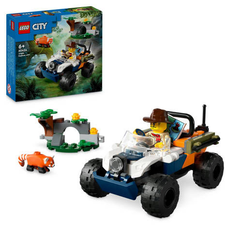 Lego City Jungleonderzoekers: rode panda-missie met terreinwagen 60424 Bouwset