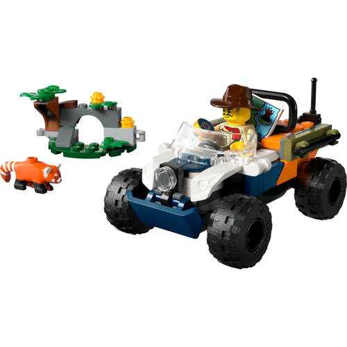 Lego City Jungleonderzoekers: rode panda-missie met terreinwagen 60424 Bouwset