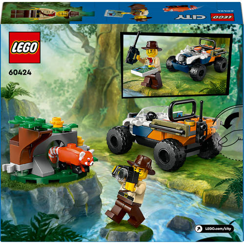 Lego City Jungleonderzoekers: rode panda-missie met terreinwagen 60424 Bouwset
