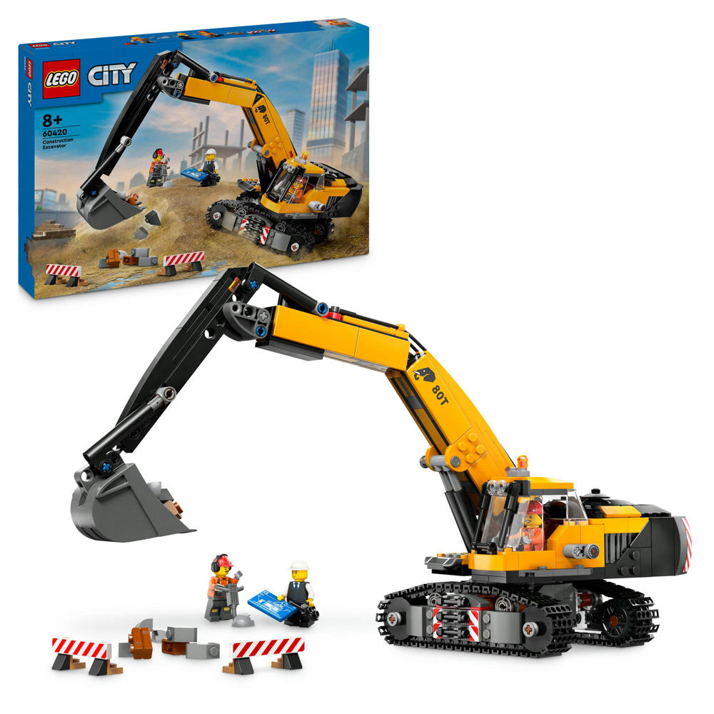 LEGO City Gele graafmachine Voertuig Speelgoed voor Kinderen 60420