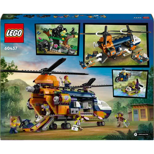 Lego City Jungleonderzoekers: helikopter bij de basis 60437 Bouwset