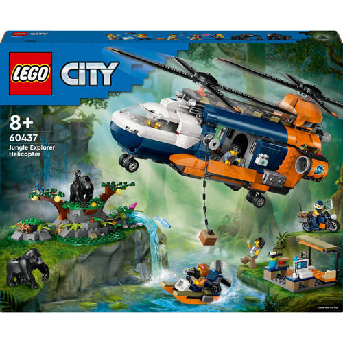 Lego City Jungleonderzoekers: helikopter bij de basis 60437 Bouwset