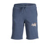 JACK & JONES JUNIOR sweatshort JPSTLOGO met logo blauw melange