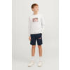 JACK & JONES JUNIOR sweatshort JPSTLOGO met logo donkerblauw