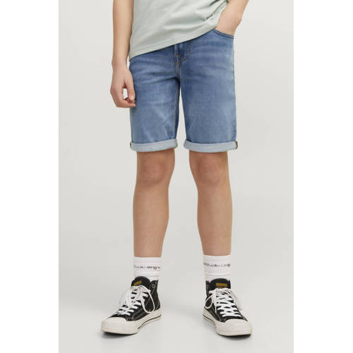 jack & jones JUNIOR denim short JJIRICK JJICON blue denim 381 Korte broek Blauw Jongens Stretchdenim 116