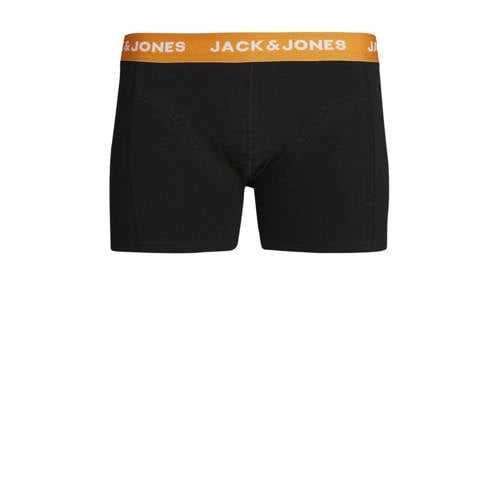 jack & jones JUNIOR boxershort JACGAB set van 3 zwart multicolor Jongens Stretchkatoen 116