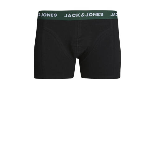 jack & jones JUNIOR boxershort JACGAB set van 3 zwart multicolor Jongens Stretchkatoen 116