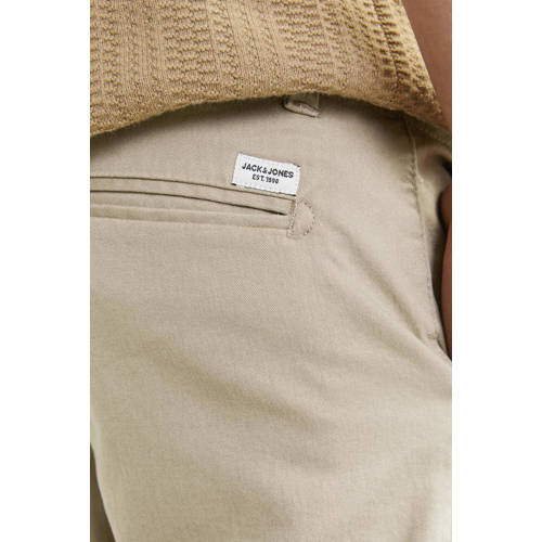 jack & jones JUNIOR chino short JPSTDAVID JJCHINO beige Korte broek Jongens Stretchkatoen 122