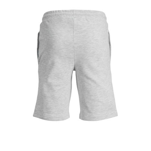 jack & jones JUNIOR sweatshort JPSTSWIFT met printopdruk wit melange Korte broek 116