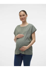 thumbnail: VERO MODA MATERNITY T-shirt - set van 2 - groen/offwhite