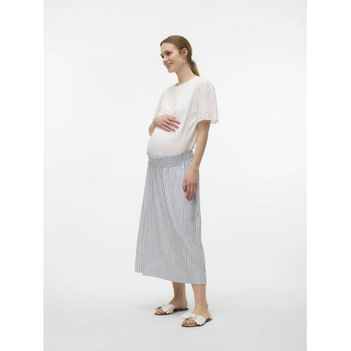VERO MODA MATERNITY zwangerschapsblouse VMMEMILY wit Dames Katoen Ronde hals S