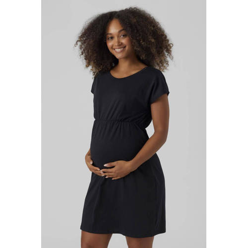 VERO MODA MATERNITY zwangerschapsjurk set van 2 groen zwart Dames Katoen Ronde hals S