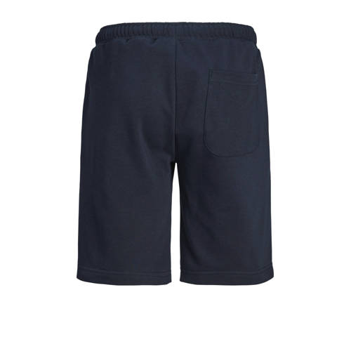 jack & jones JUNIOR sweatshort JPSTVESTERBRO met tekst donkerblauw Korte broek 128