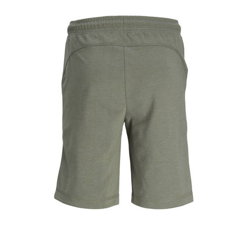 jack & jones JUNIOR sweatshort JPSTENCLOUD olijfgroen Korte broek Effen 128
