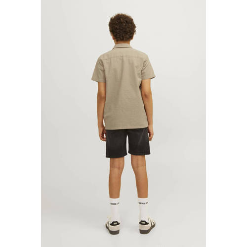 jack & jones JUNIOR overhemd JORPALMA beige Jongens Polyester Klassieke kraag 128