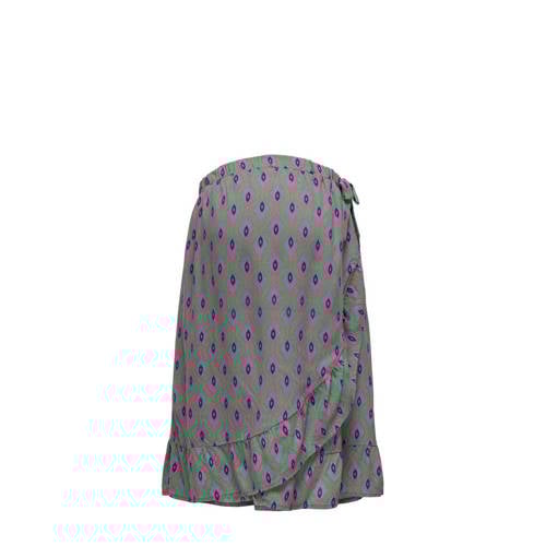 ONLY MATERNITY zwangerschapsrok OLMNOVA met all over print en ruches paars groen Dames Viscose S